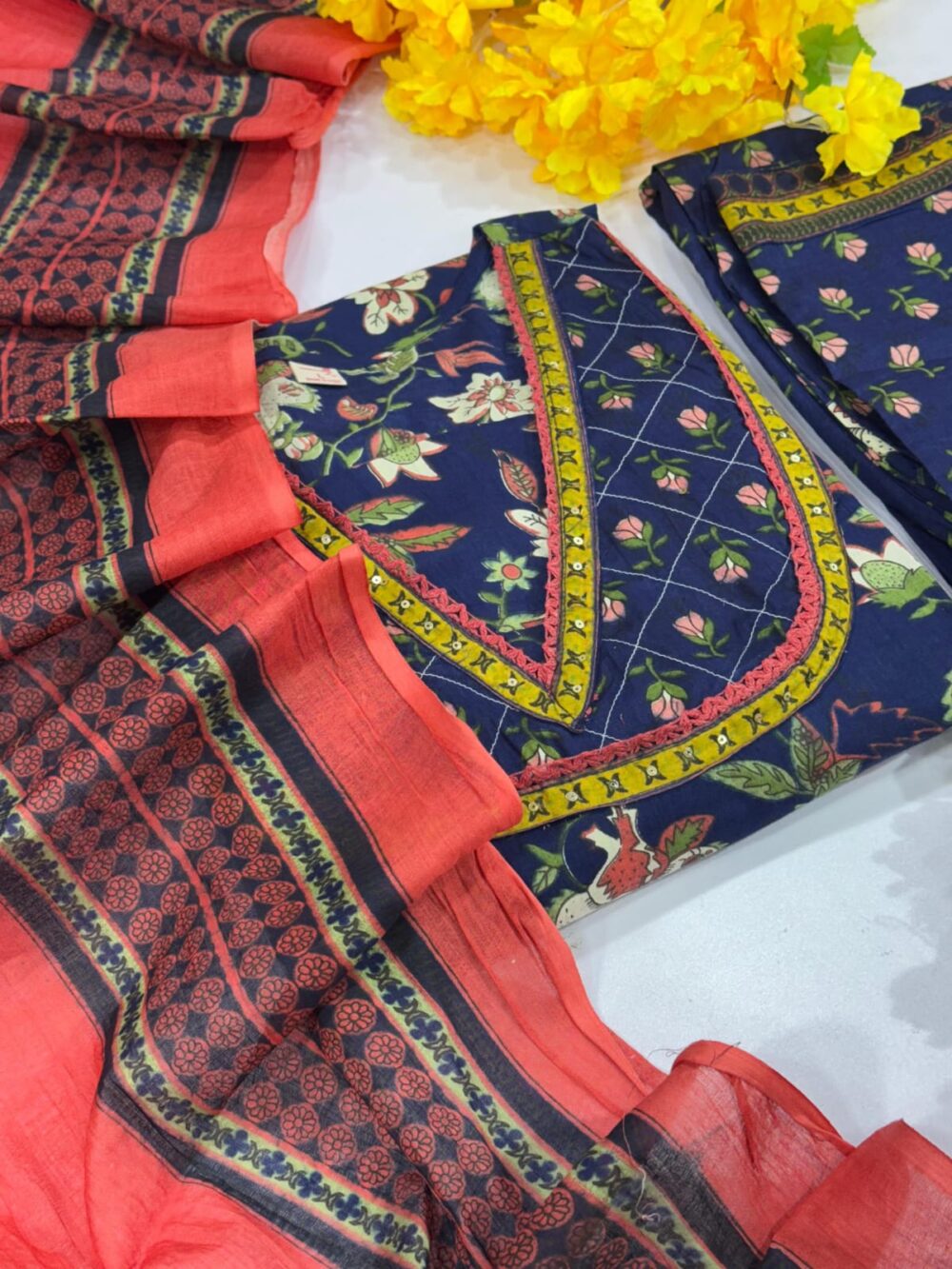 Heavy Anarkali 3pcs Kurti Set Sequence Work Suit - Image 6