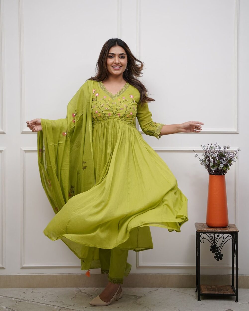 Beautiful Embroidery With Suqes Heavy Suit - Image 14