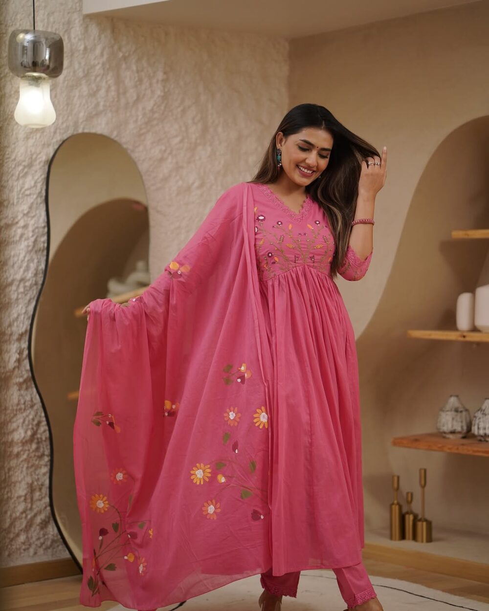 Beautiful Embroidery With Suqes Heavy Suit - Image 27