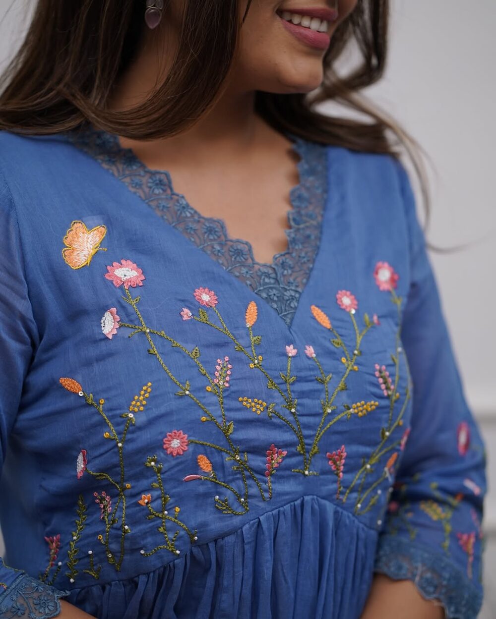 Beautiful Embroidery With Suqes Heavy Suit - Image 36