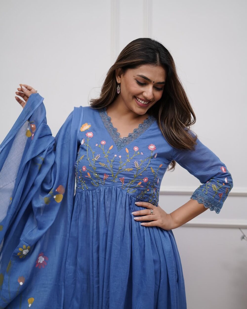 Beautiful Embroidery With Suqes Heavy Suit - Image 35