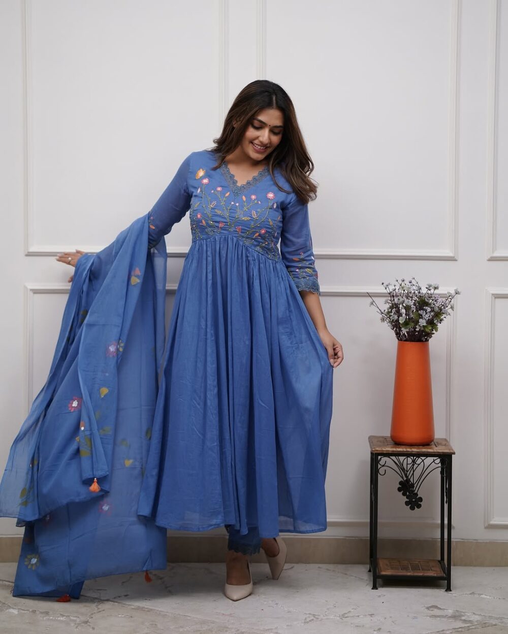 Beautiful Embroidery With Suqes Heavy Suit - Image 34