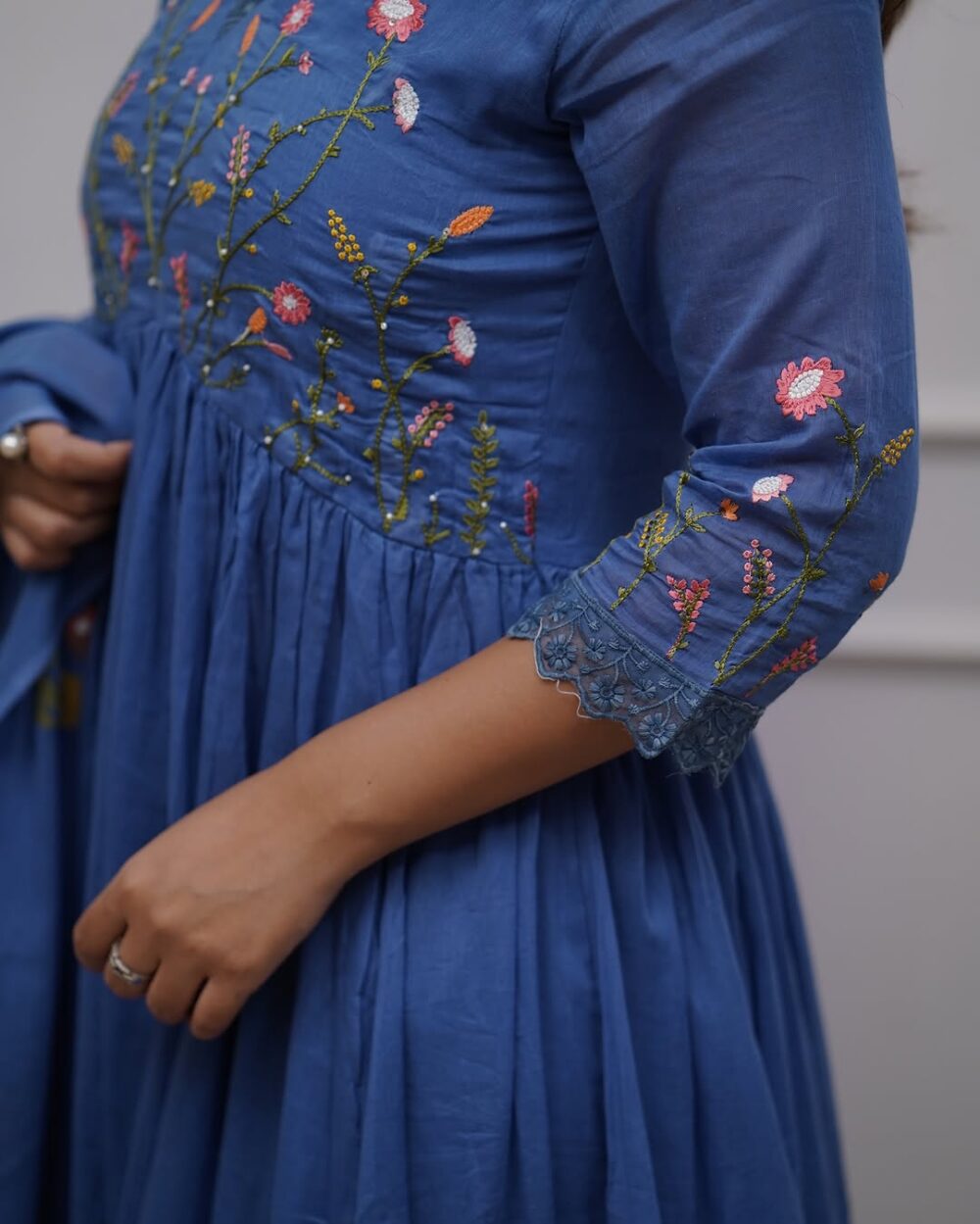 Beautiful Embroidery With Suqes Heavy Suit - Image 33
