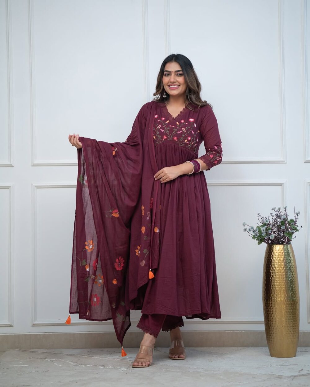 Beautiful Embroidery With Suqes Heavy Suit - Image 40