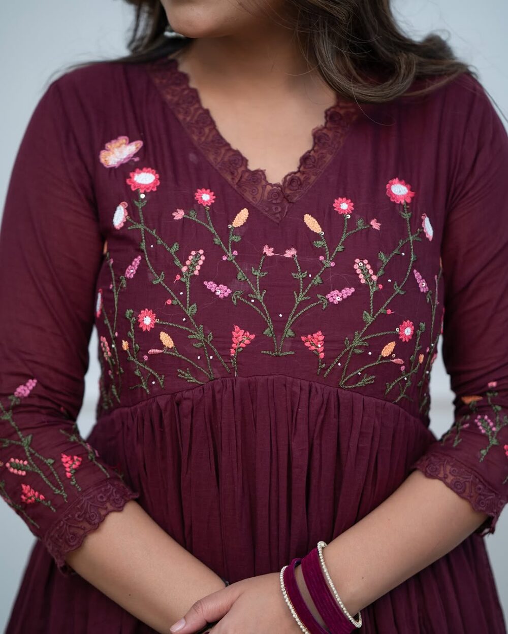 Beautiful Embroidery With Suqes Heavy Suit - Image 38