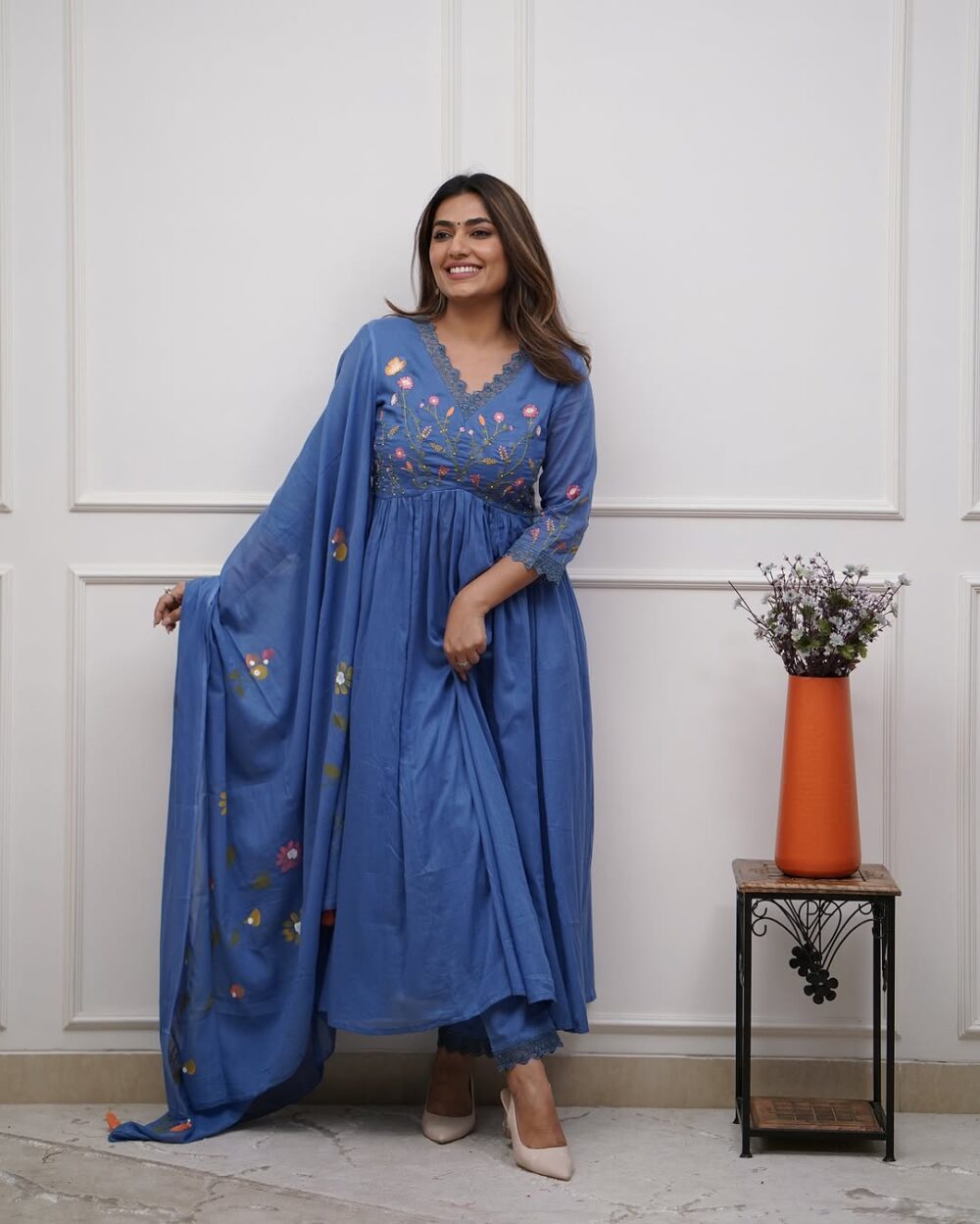 Beautiful Embroidery With Suqes Heavy Suit - Image 30