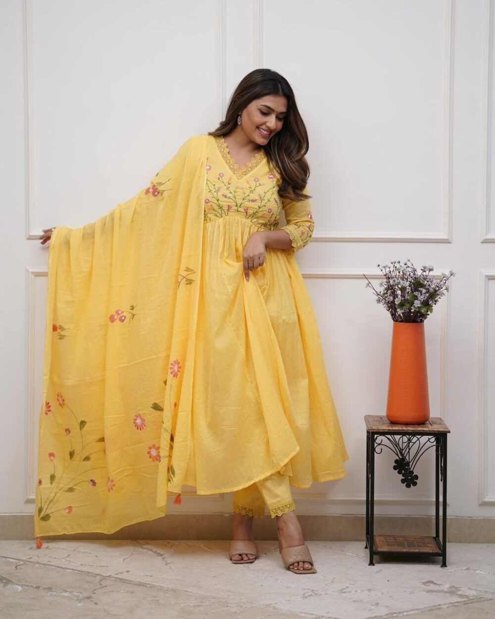 Beautiful Embroidery With Suqes Heavy Suit - Image 10